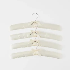 Satin Coat Hangers Set Of 4