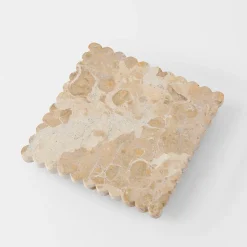 Scallop Marble Tray Square