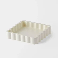 Scalloped Square Tray