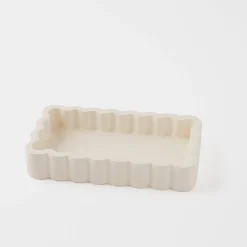 Scalloped Trinket Tray - Cream