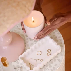 Scalloped Trinket Tray - Cream