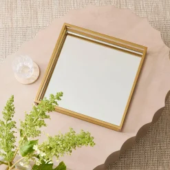 Square Tray With Mirror