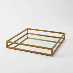 Square Tray With Mirror