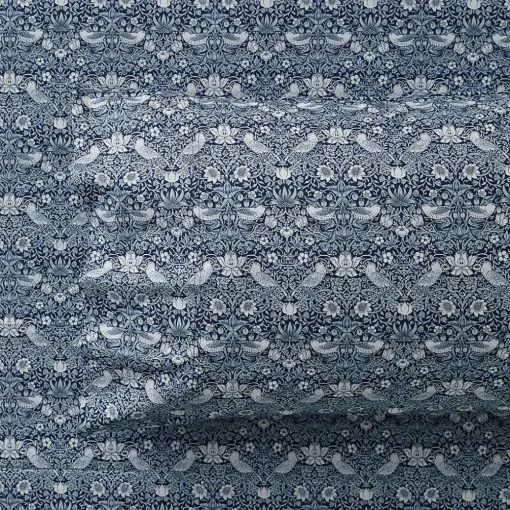 Strawberry Thief Cotton Sheet Set - Navy