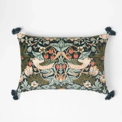 Strawberry Thief Cushion - Indigo