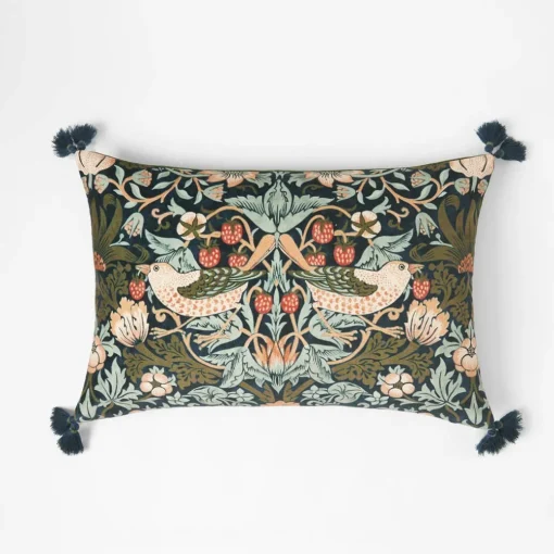Strawberry Thief Cushion - Indigo