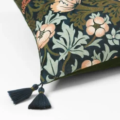 Strawberry Thief Cushion - Indigo