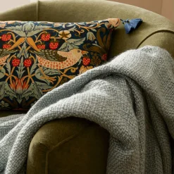 Strawberry Thief Cushion - Indigo