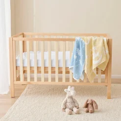 Teddy Moon Reversible Baby Blanket