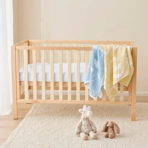 Teddy Moon Reversible Baby Blanket
