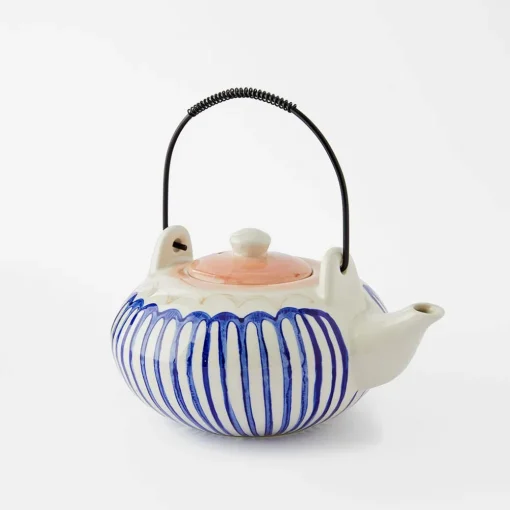 Tondo Tea Pot - Blue/White