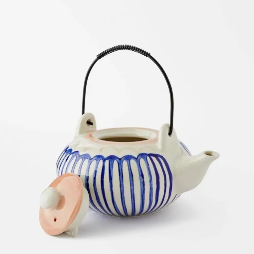 Tondo Tea Pot - Blue/White
