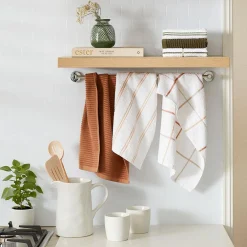 Turner Set Of 3 Terry Tea Towel - Brick/Pink