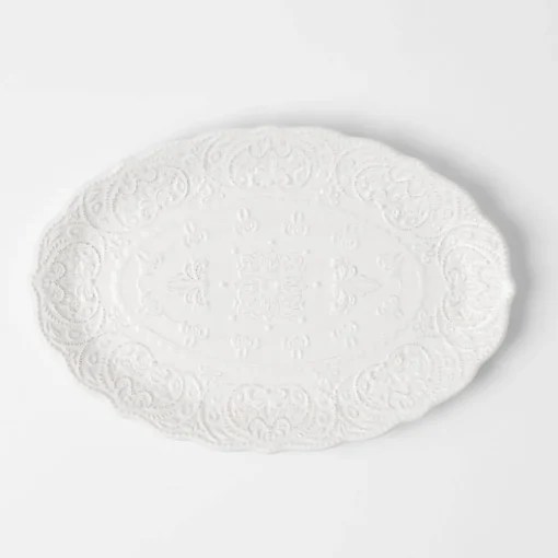 Venezia Large Oval Platter - Ivory