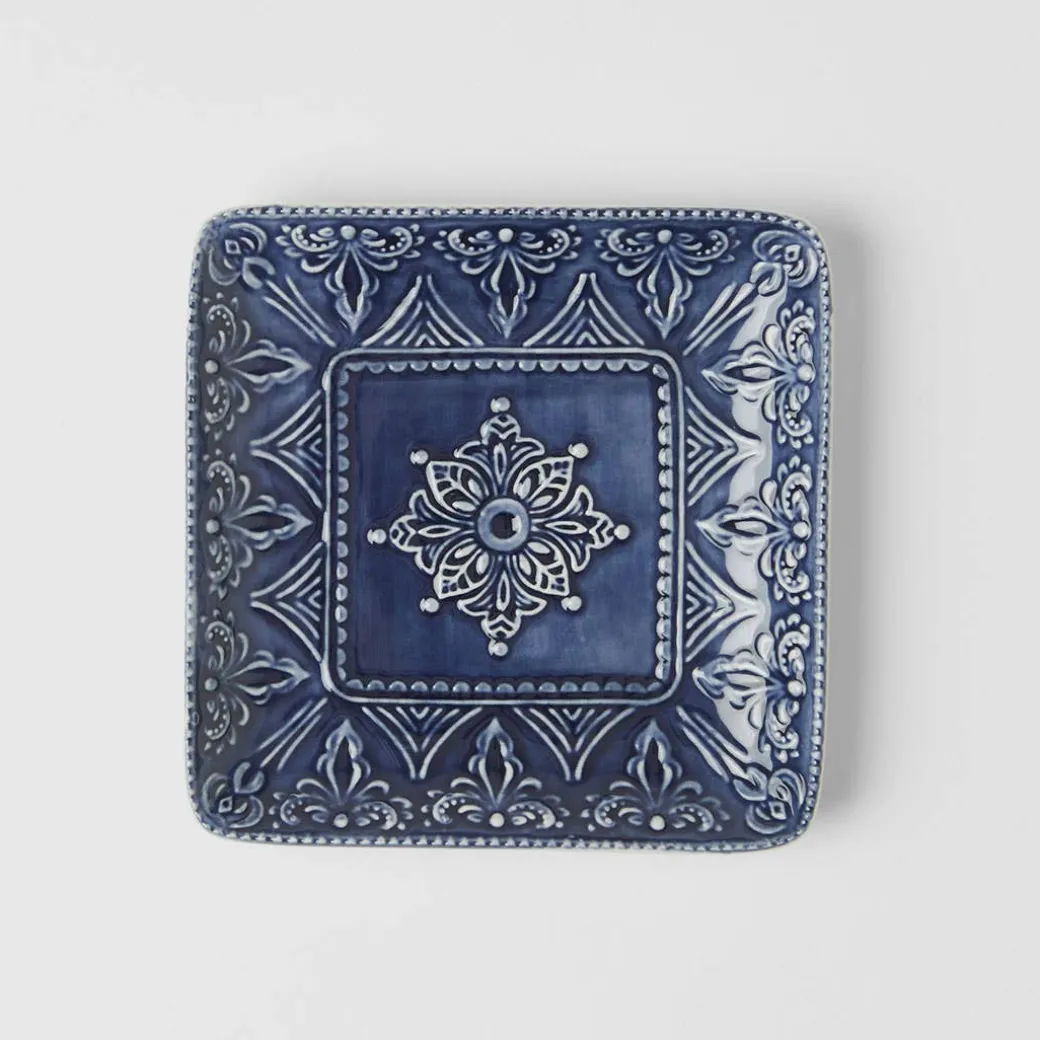 Venezia Small Square Platter - Indigo