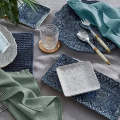 Venezia Small Square Platter - Indigo