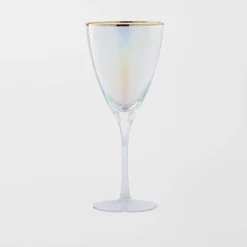 Vista Gold Rim Glass Drinkware