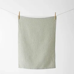 Waffle Tea Towel Set Of 2 - Olive