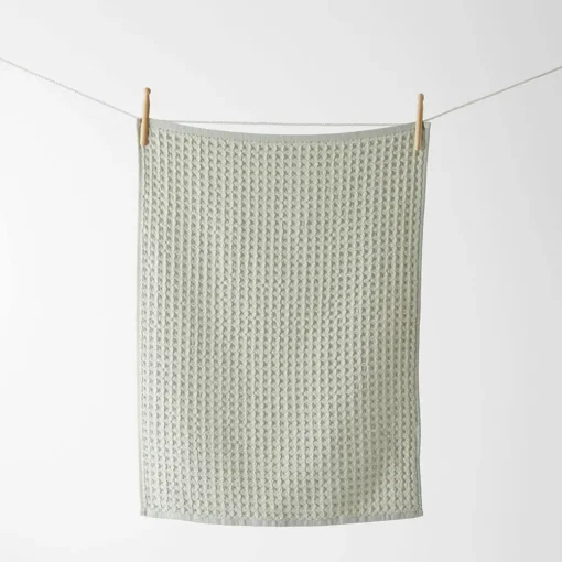 Waffle Tea Towel Set Of 2 - Olive