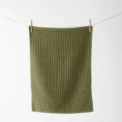Waffle Tea Towel Set Of 2 - Olive
