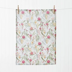 Waratah Printed Tea Towel