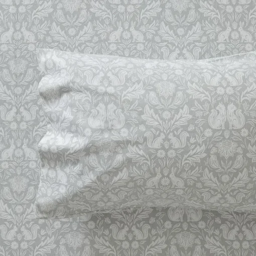 Woodland Flannelette Sheet Set - Teal/Cream Floral