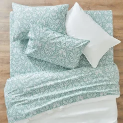 Woodland Flannelette Sheet Set - Teal/Cream Floral