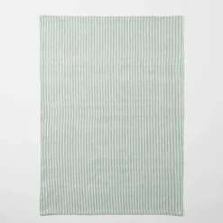 Yarn Dye Stripe Tea Towel Set Of 3 - Khaki