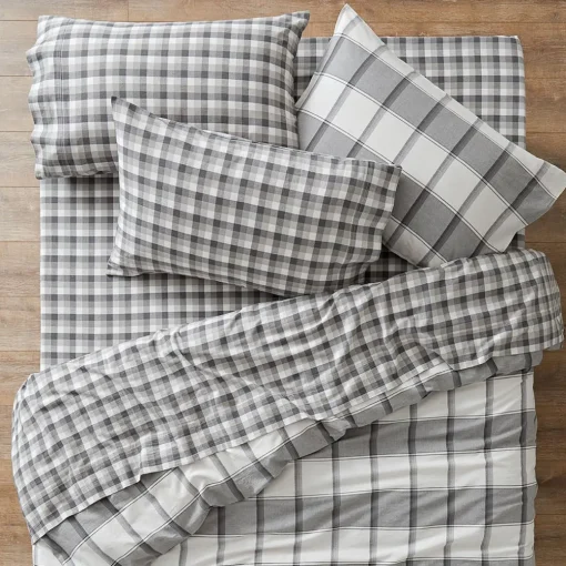Yelverton Washed Cotton Sheet Set - Charcoal