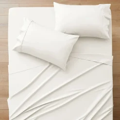 York 375 TC Cotton Sateen Sheet Set - White