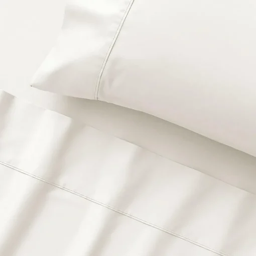 York 375 TC Cotton Sateen Sheet Set - White