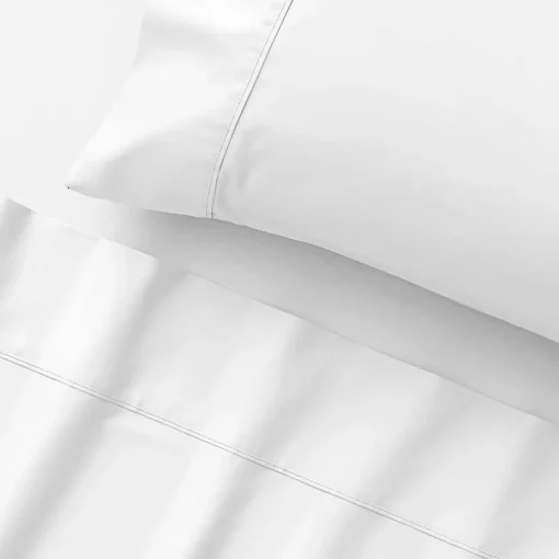 York 375 TC Cotton Sateen Sheet Set - White