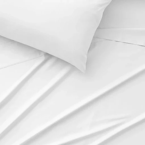 York 375 TC Cotton Sateen Sheet Set - White