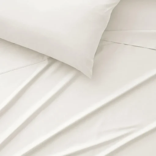 York 375 TC Cotton Sateen Sheet Set - White
