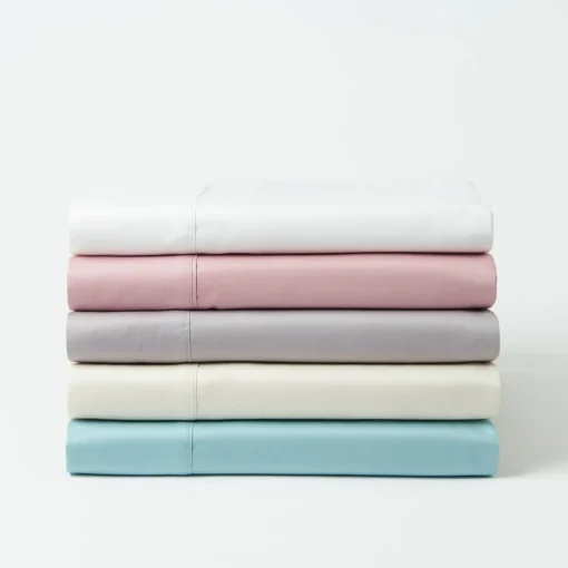 York 375 TC Cotton Sateen Sheet Set - White