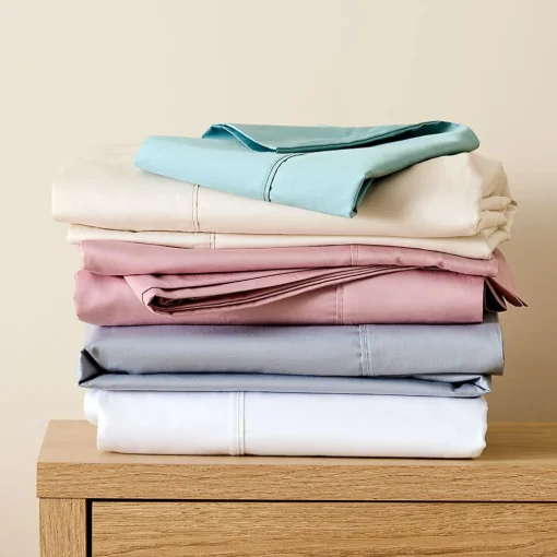 York 375 TC Cotton Sateen Sheet Set - White